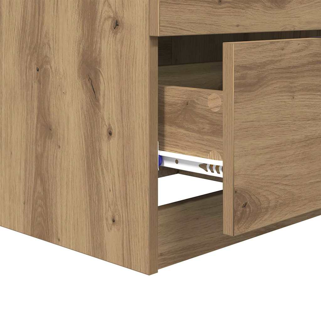 Bedside Cabinet with Drawer 2 pcs Artisan oak 45 x 39 x 50 cm